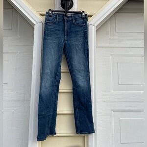 MOTHER Dark Blue Straight Leg Jeans
